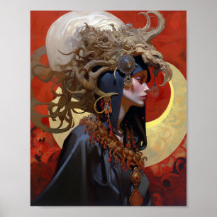 Demon Queen Fantasy Art Poster