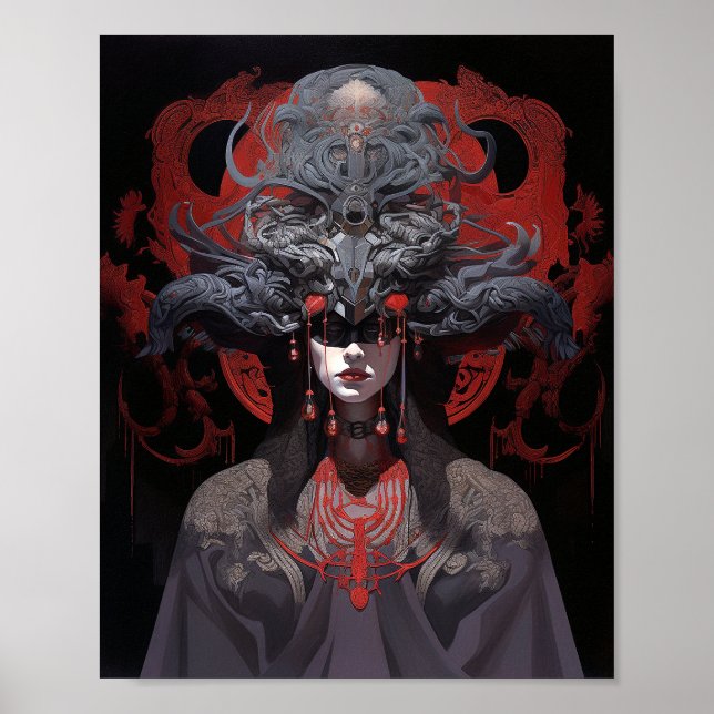 Demon Queen Fantasy Art Poster (Front)