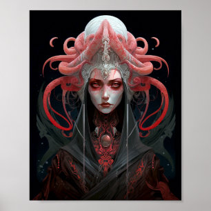 Demon Queen Fantasy Art Poster