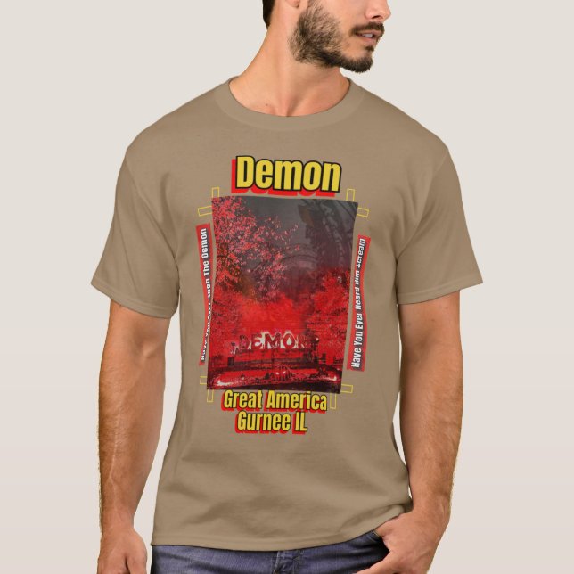 Demon Roller Coaster Graphic T-Shirt (Front)