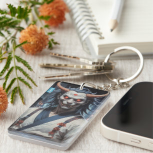 Demon Samurai Key Ring