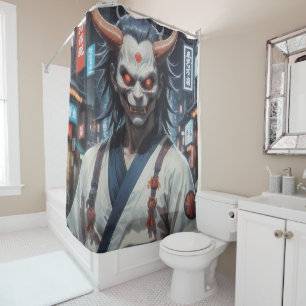 Demon Samurai Shower Curtain
