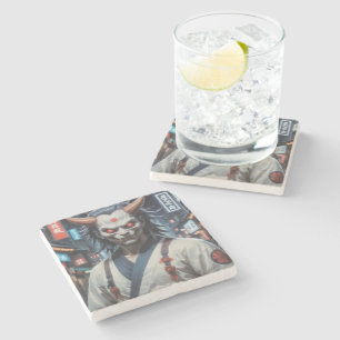 Demon Samurai Stone Coaster