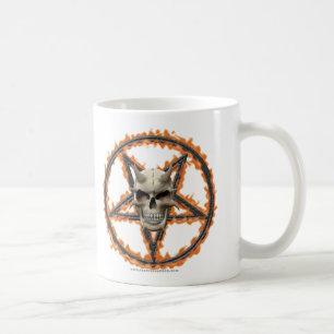 Demon Skull & Burning Pentagram Coffee Mug