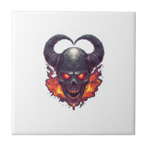 Demon Skull Firestorm Tile