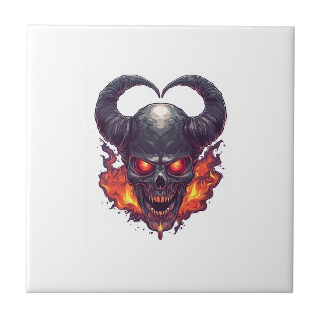 Demon Skull Firestorm Tile (Front)