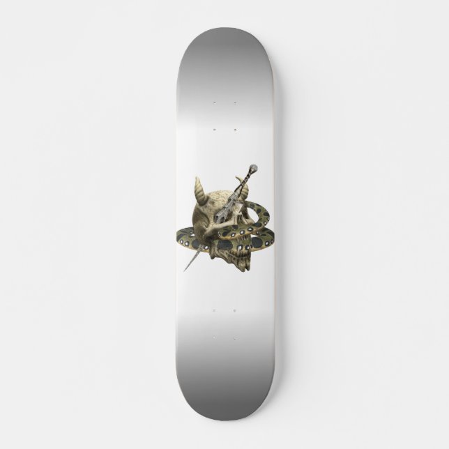 Demon Skull Python Snake Skateboard (Front)