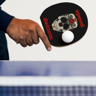 Demon Skull Speed Demon Ping Pong Paddle