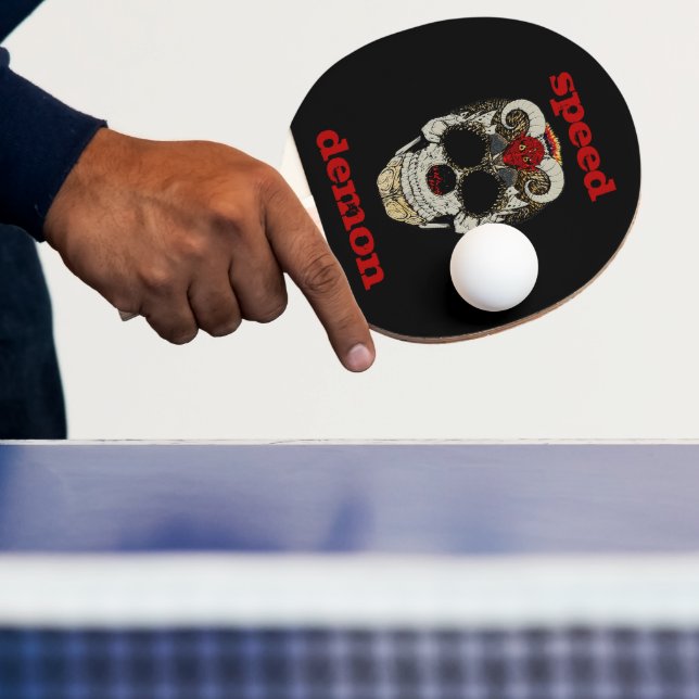 Demon Skull Speed Demon Ping Pong Paddle (Insitu)