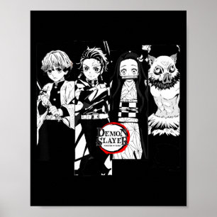 Demon slayer_ kimetsu yaiba slayer corps black and poster
