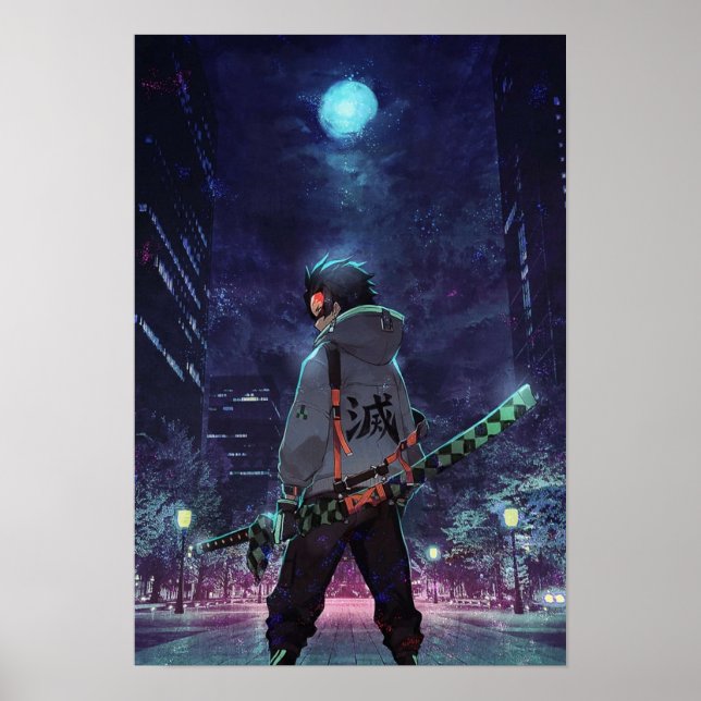 Demon Slayer  Tanjiro Retro Poster (Front)