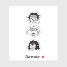 Demon Slayer Trio funny Custom-Cut Vinyl Sticker