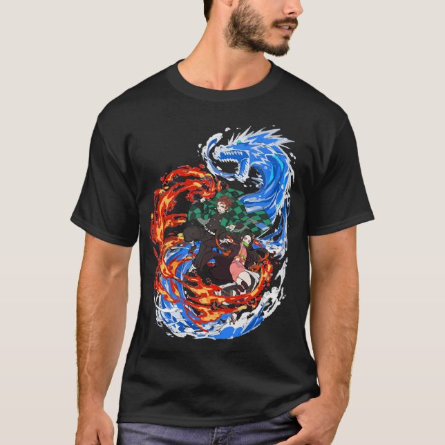 demon slayer water and fire T-Shirt (Front)