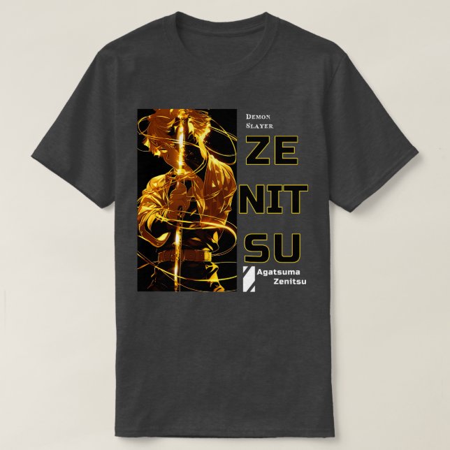 Demon Slayer Zenitsu Tshirt Design 1 (Design Front)