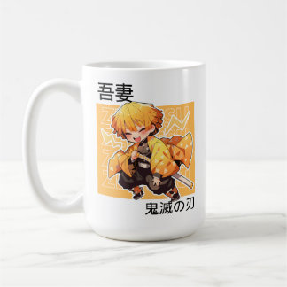 demon slayers zenitsu cute  coffee mug