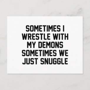 Demon Snuggle Postcard