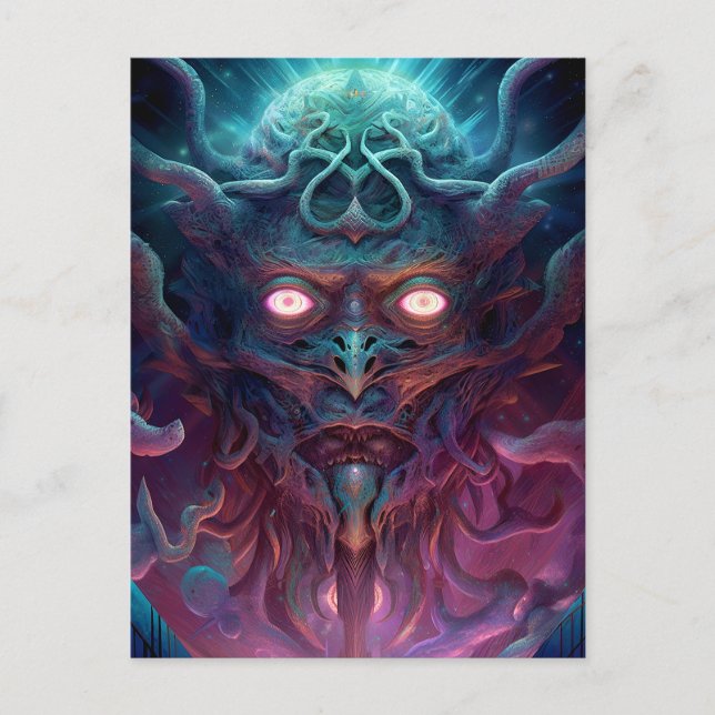 Demon Surreal Dark Fantasy Art Postcard (Front)