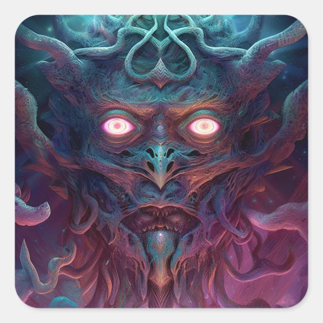 Demon Surreal Dark Fantasy Art Square Sticker (Front)