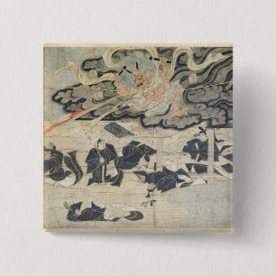 Demon Thunder, Tenjin Shrine, Kamakura Period 15 Cm Square Badge