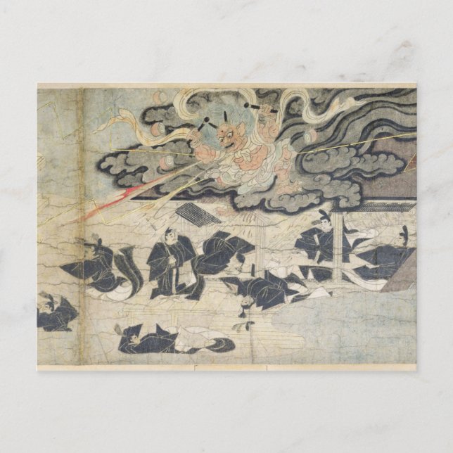 Demon Thunder, Tenjin Shrine, Kamakura Period Postcard (Front)