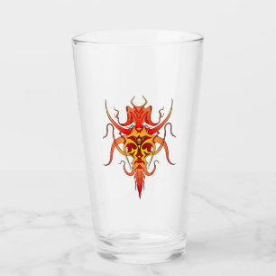 Demon Tribal Tattoo Design Glass
