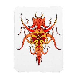 Demon Tribal Tattoo Design Magnet