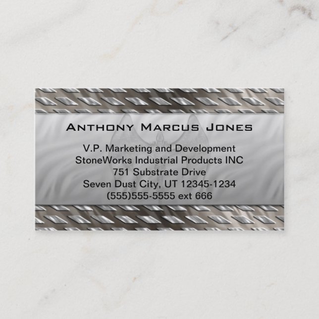 Demon Wings Fake Metal Print Business Cards (Front)
