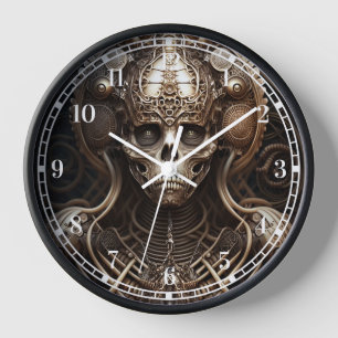 Demon Woman Monster Horror Art Clock