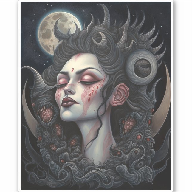 Demon Woman Queen Dark Fantasy Art (Front)