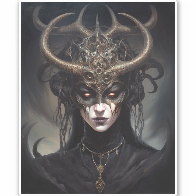 Demon Woman Queen Dark Fantasy Art (Front)