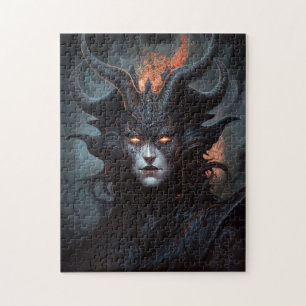 Demon Woman Queen Dark Fantasy Art Jigsaw Puzzle