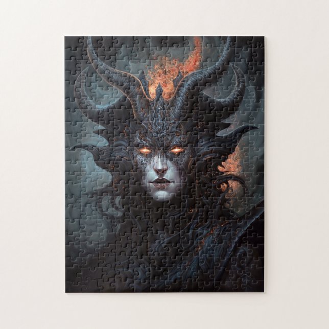Demon Woman Queen Dark Fantasy Art Jigsaw Puzzle (Vertical)