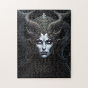 Demon Woman Queen Dark Fantasy Art Jigsaw Puzzle