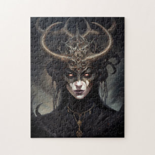 Demon Woman Queen Dark Fantasy Art Jigsaw Puzzle