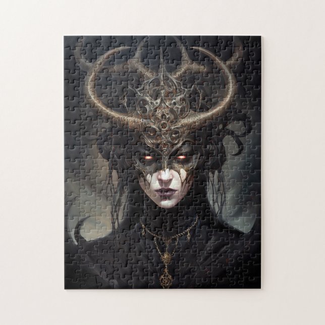 Demon Woman Queen Dark Fantasy Art Jigsaw Puzzle (Vertical)