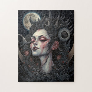 Demon Woman Queen Dark Fantasy Art Jigsaw Puzzle