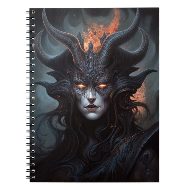Demon Woman Queen Dark Fantasy Art Notebook (Front)