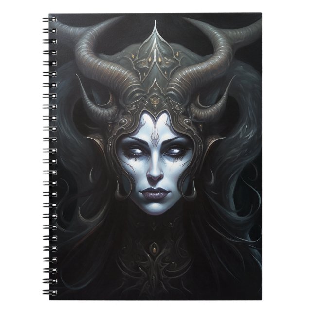 Demon Woman Queen Dark Fantasy Art Notebook (Front)