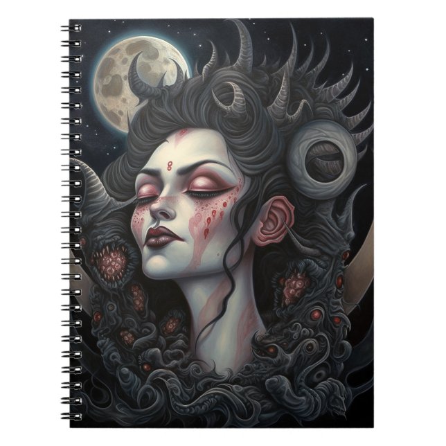 Demon Woman Queen Dark Fantasy Art Notebook (Front)