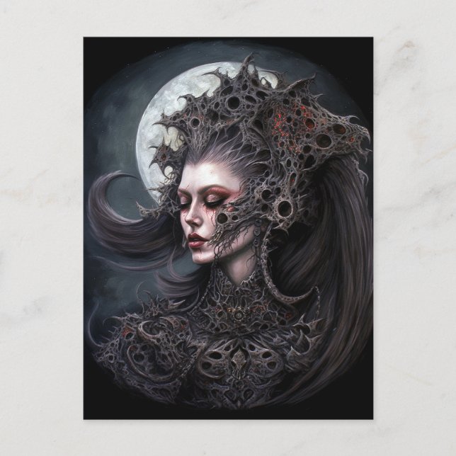 Demon Woman Queen Dark Fantasy Art Postcard (Front)