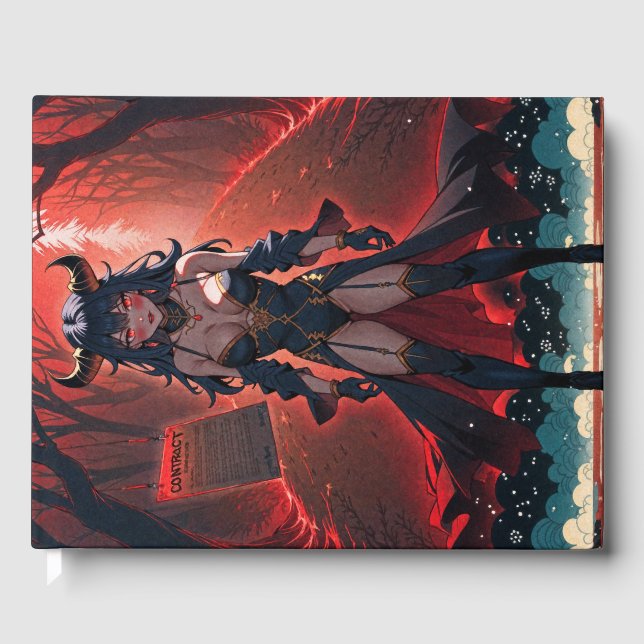 Demoness with Contact at Crossroads, Anime Demon Guest Book (Front)