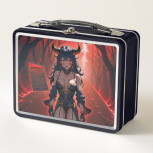 Demoness with Contact at Crossroads, Anime Demon Metal Lunch Box