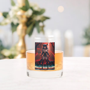Demoness with Contact at Crossroads, Anime Demon Whiskey Glass