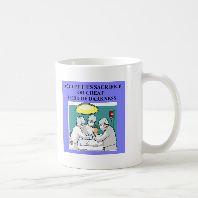 demonic doctor / surgeon joke coffee mug (Right)