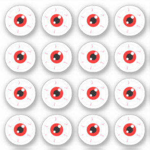 Demonic Red Eyeballs Full Sheet Sticker