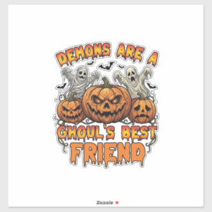 Demons Are Ghouls Friend Pumpkins Mummy Ghost Bats