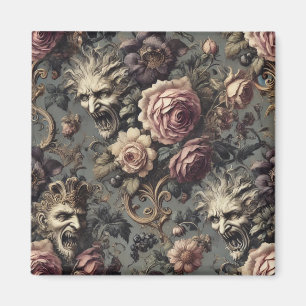 Demons of Delinquency – Gothic Floral Design Magnet