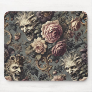 Demons of Delinquency – Gothic Floral Design Mouse Mat