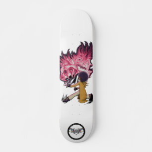 Demonslayer Afro Tia demon fight glowing red eyes Skateboard