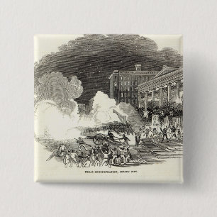 Demonstration at Jersey City 15 Cm Square Badge